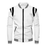Veste hommes pu cuir de plus de velours xh556 blanc Veste hommes pu cuir de plus de velours xh556 blanc