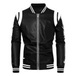 Veste hommes pu cuir de plus de velours xh556 noir