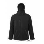 Veste homme softshell hiver double et matelasse - sol s - 46604 - noir - impermable et respirante