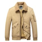 Veste hommes uni hiver et chaud de plus de velours en revers fit grande v�tements masculin xhn111 kaki ...