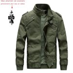 Veste hommes uni de marque luxe printemps et automne en militaire v�tement masculin xg756a3 vert
