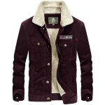 Veste homme velours ctel coupe regular casual veste molleton automne - hiver - zewow - bordeaux - homme ...