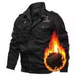 Veste homme en velours noir - mobigarlan - col standup - grande taille - v�tements masculin - fbc168