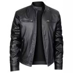 Veste hommeveste cuir homme imperm�able et r�sistante � lusureveste en cuir hommeveste moto homme - noir ...
