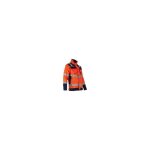 Veste hv ampoule orange fluo et marine - lma