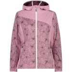 Veste imperm�able femme cmp - fard - plum - softshell l�g�re avec capuche fixe