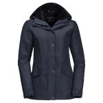 Veste impermable femme jack wolfskin park avenue - night blue - s - coupe - vent respirante chaudement ...