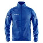 Veste impermable givova basico - royal blue - 2xl - coupe - vent - polyester - homme - football