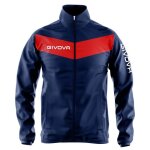 Veste impermable givova - navy blue / red - homme - football