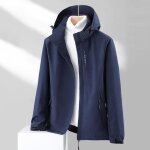 Veste imperm�able homme randonn�e montagne - bleu marine - manches longues - respirant