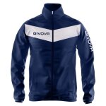 Veste impermable - givova - navy blue / white - taille xl - 100% nylon - multisport