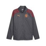 Veste impermable manchester city 2023 / 24 - strong gray / rouge brique - s