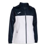 Veste imperm�able zipp� � capuche femme joma montreal - blanc / bleu - 2xl
