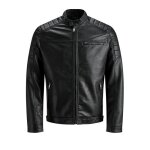 Veste jack & jones rocky - noir cuir - xs