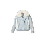 Veste en jean femme desigual houston - bleu / blanc - l