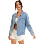 Veste en jean pour femme manches longues - bleu claire Veste en jean pour femme manches longues - bleu claire