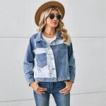 Veste en jean femme printemps et automne regular fit casual blouson court denim mi saison avec poches ... Veste en jean femme printemps et automne regular fit casual blouson court denim mi saison avec poches ...