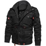 Veste en jean homme hiver marque luxe manteau homme slim blouson jean pour hommes - noir - luxe