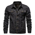 Veste en jean homme mi saison regular fit casual veste denim multi - poches couleur unie printemps et ...