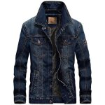 Veste en jean pour hommes - revers �paississant - fit grande v�tements masculin - xd466q - bleu marine ...