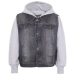 Veste en jean polaire pour enfants garons avec manches et capuche lgant ge 5 - 13 ans - noir - enfant ...