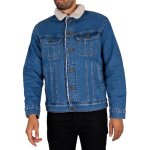 Veste en jean sherpa coupe classique lee pour homme - bleu