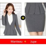 ?veste + jupe?costume femme coupe slim de marque style automne et hiver dinterview de travail costume ...