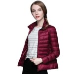 Veste lgre matelasse pour femme - funmoon - automne - hiver - polyester et duvet de canard - rouge ...