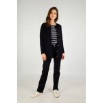 Veste longue armorlux mellac maille milano rich navy femme - laine - bleu