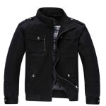 Veste de marque luxe d�contract� cor�en noir homme grande v�tements masculin qw163