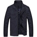 Veste de marque luxe fit couleur unie sans capuche noir homme vêtements Veste de marque luxe fit couleur unie sans capuche noir homme vêtements