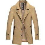 Veste mi - longue homme col revers �l�gant mi saison - insfity - kaki - 100% polyester - doublure en ...