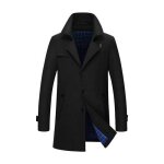 Veste mi - longue homme - funmoon - trench coat - col revers - polyester - automne / printemps Veste mi - longue homme - funmoon - trench coat - col revers - polyester - automne / printemps