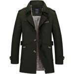 Veste mi - longue homme slim fit en coton casual trench couleur unie pour printemps et automne - vert ... Veste mi - longue homme slim fit en coton casual trench couleur unie pour printemps et automne - vert ...