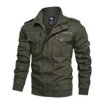 Veste mi saison homme militaire en coton veste zippee multi - poches couleur unie pour printemps et automne ... Veste mi saison homme militaire en coton veste zippee multi - poches couleur unie pour printemps et automne ...