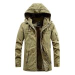Veste militaire à capuche pour homme funmoon - automne / hiver - respirante - kaki / marron Veste militaire à capuche pour homme funmoon - automne / hiver - respirante - kaki / marron
