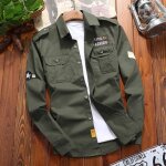 Veste militaire en coton pour hommes - remycoo - ay? - vert - rétro Veste militaire en coton pour hommes - remycoo - ay? - vert - rétro