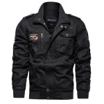 Veste militaire dhiver pour homme - funmoon - coton tactique respirant - noir