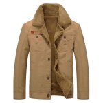 Veste militaire homme hiver chaude casual en coton polaire epaisse - zewow - kaki - marron - homme - ...
