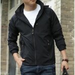 Veste militaire impermable pour hommes - ecelen - lh0924ezwsjakt17d - noir - printemps automne - coupe ...