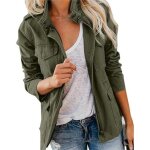 Veste militaire multi - poches pour femmes terrain utilitaire  manches longues fermeture clair veste ...