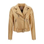 Veste moto similicuir femme guess lana - gold foil combo - xl