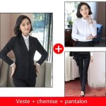 ?veste + pantalon + chemise?costume femme de mode de marque costume manches longues affaires costume ...