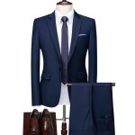(veste + pantalon + cravate)costume homme 3 pi�ces mode f�te slim fit smoking mariage business costume ...