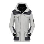 Veste parka impermable hiver femme exterieur  capuche 3 en 1 doubl polaire chaude couleur contraste ...