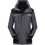 Veste parka impermable hiver femme exterieur  capuche 3 en 1 doubl polaire chaude couleur contraste ...