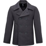 Veste pea coat brandit - gris anthracite - xx - large homme