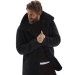 Veste en peau de mouton - gracemui - hiver - laine chaude - doubl�e - noir