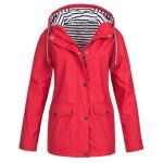 Veste de pluie grande taille femme ytisabella? - remycoo - impermable coupe - vent  capuche - rouge ...