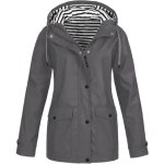 Veste de pluie solide pour femmes en plein air grande taille impermable  capuche impermable coupe ...